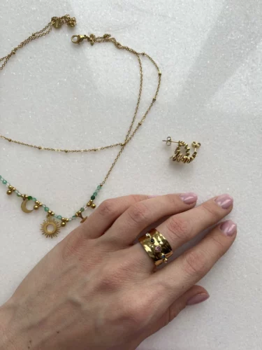 Colar Duplo Banhado a Ouro – Celeste photo review