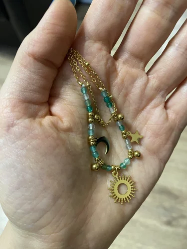 Colar Duplo Banhado a Ouro – Celeste photo review