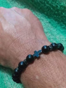 Terço Espiritual Em pedra Hematita – Premium Black photo review