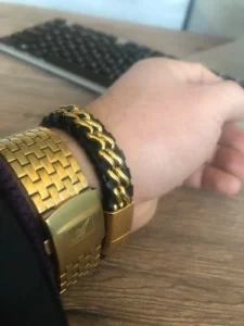 Pulseira de Couro e Aço Inoxidável – Innovation photo review