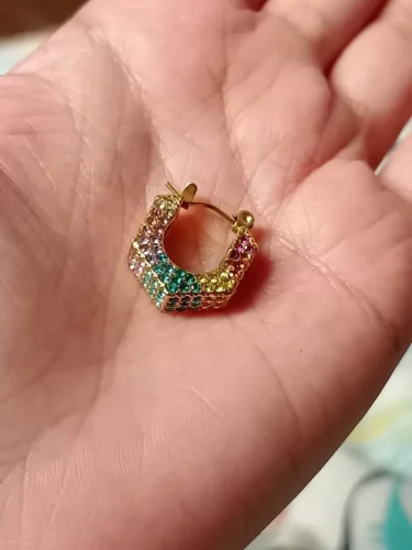 Brinco Cravejado Banhado a Ouro 18k – Radiant Gold photo review