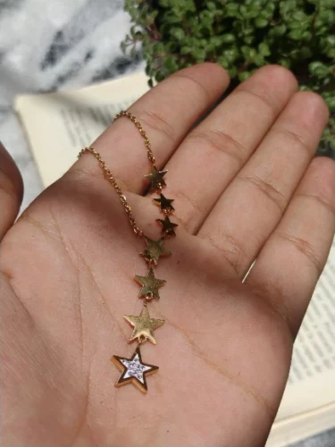 Colar Estrelas em Aço Inoxidável – Star Pendant photo review