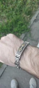 Pulseira Masculina Banhada a Prata – Stronger photo review