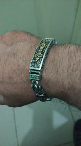 Pulseira Masculina Banhada a Prata – Stronger photo review