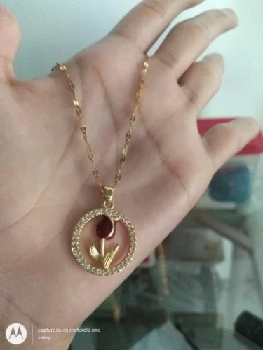 Colar Floral Cravejado em Zircônias – Tulipa Radiante photo review