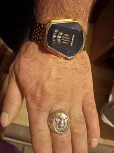 Anel Masculino Banhado a Ouro – Virgem Maria photo review