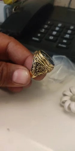 Anel Masculino Banhado a Ouro – Virgem Maria photo review