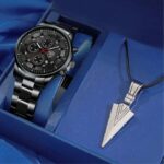 Relógio Masculino Premium + Colar de BRINDE – Matte Black