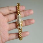 Pulseira Masculina Premium Banhada a Ouro – Elite